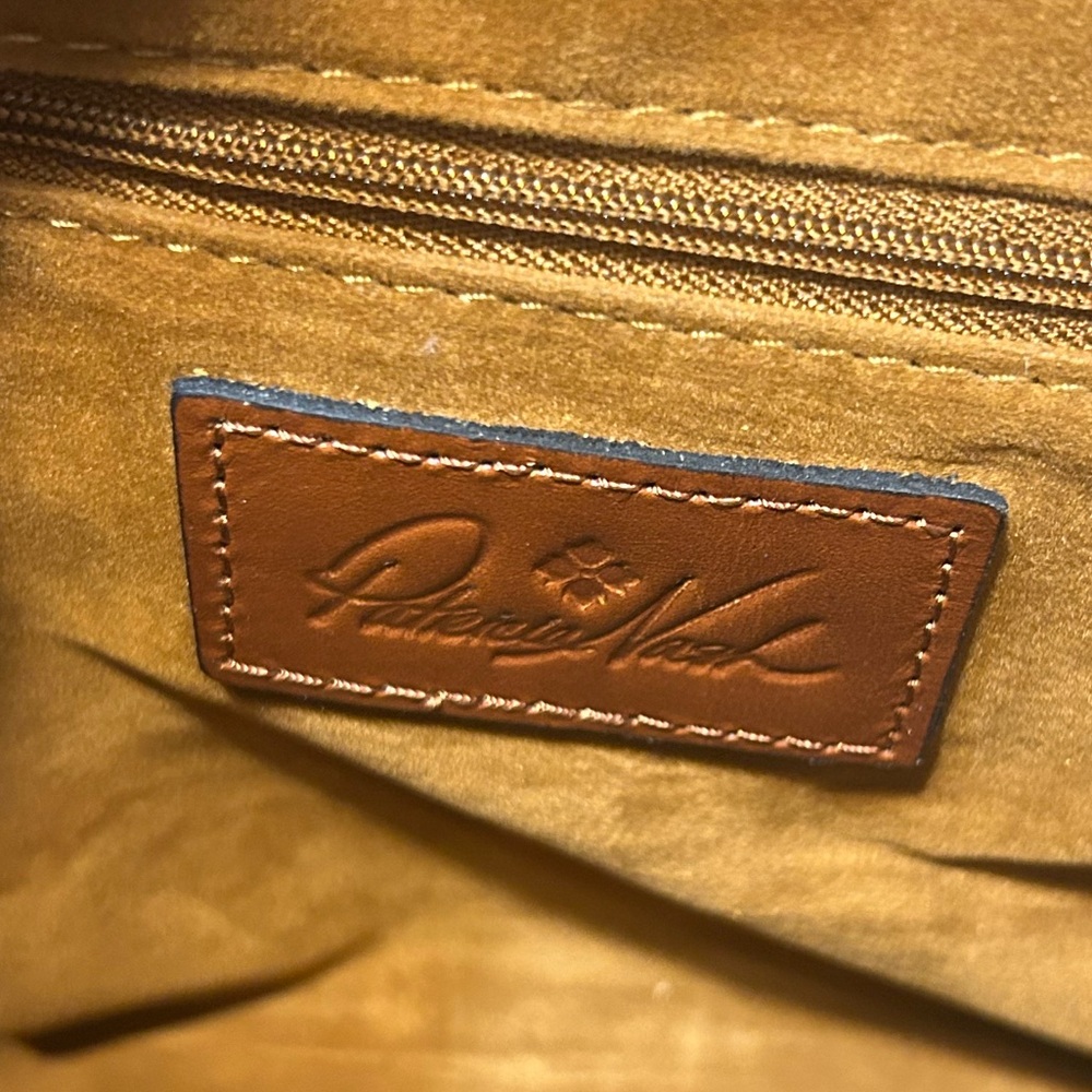 Patricia Nash Gracchi frame satchel in Florence Tooled Brown Leather - Picture 9 of 13